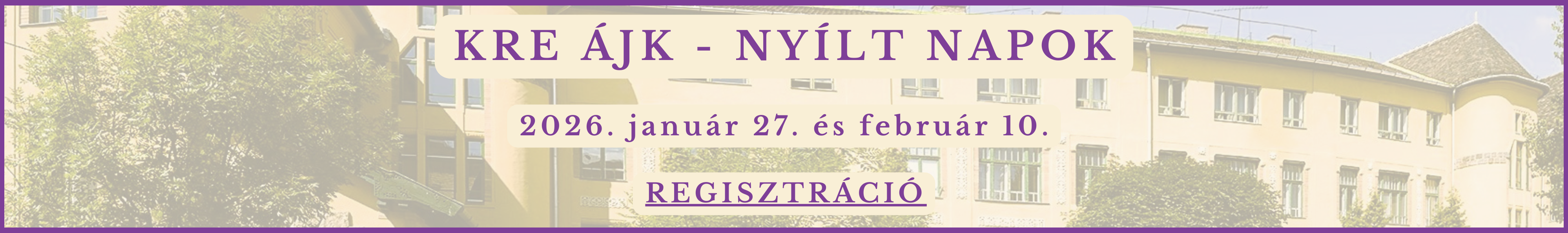 KRE ÁJK nyílt nap banner